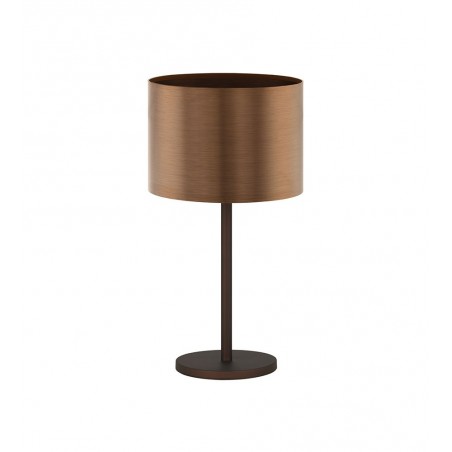 Lampe de table Saganto marron-copper E27 60W d20 h660