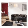 Lampe sur pied blanc 195cm Nadina Eglo | Sanifer