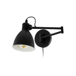 Applique acier noir SAN PERIE27 60W h210