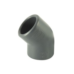 Coude PVC pression à coller 45° femelle-femelle D25