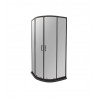 Cabine de douche arrondie SLD-D1021 90x90x195cm noir mat -  - meilleure qualité