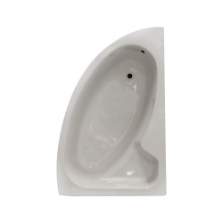 Baignoire dangle droite sans jupe et piedSalina blanc 150x150cm TBL