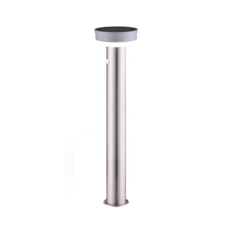 Silver balisage à detection D16 H77cm Led Blanc