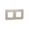 2 gangs Studio frame taupe-white UNICA