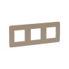 3 gangs Studio frame taupe-white UNICA