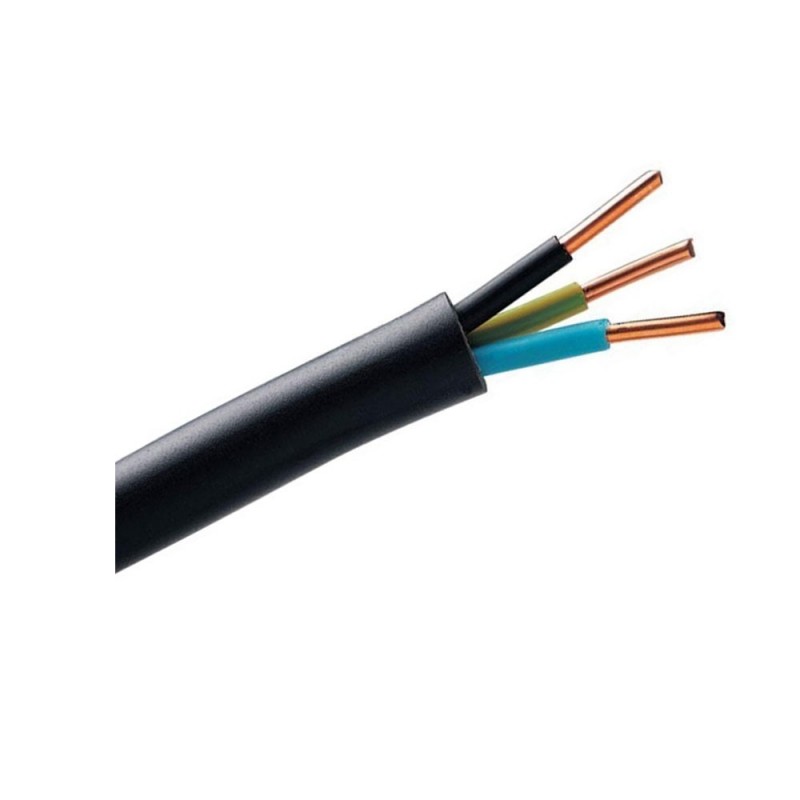 Câble rigide RO2V 3G1.5mm2 noir