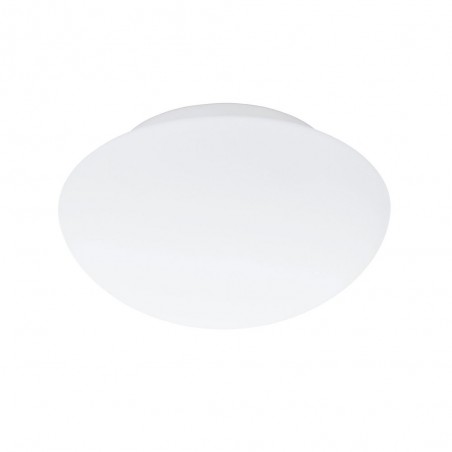 Plafonnier Ella en acier et verre blanc opale 60 W