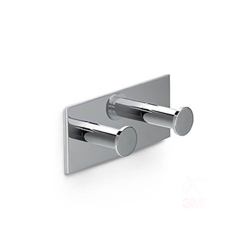 Crochet mural double Pixel 125x55x40mm laiton chromé -  - meilleure qualité