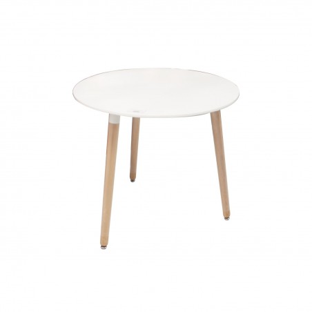 Table scandinave ronde blanche D80xH73cm -  - meilleure qualité