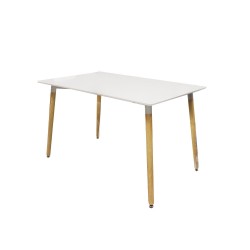 Table scandinave rectangulaire blanche 120x80x74cm -  - meilleure qualité
