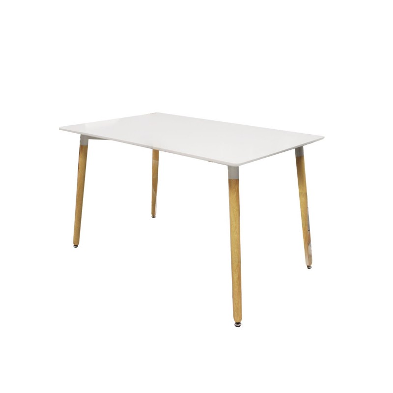 Table scandinave rectangulaire blanche 120x80x74cm -  - meilleure qualité