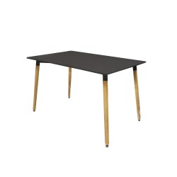 Table scandinave rectangulaire noire 120x80x74 -  - meilleure qualité