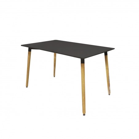 Table scandinave rectangulaire noire 120x80x74 -  - meilleure qualité