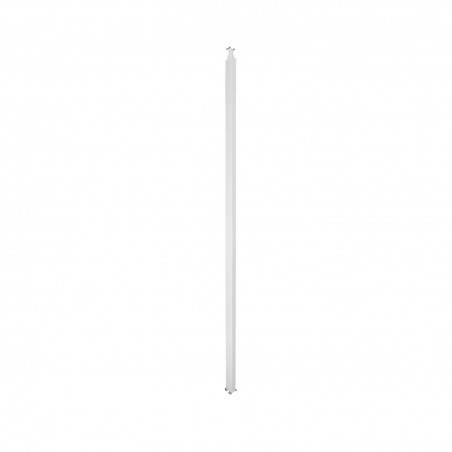 Colonne à clippage 2 compartiments 2770 x 45 mm aluminium blanc et PVC