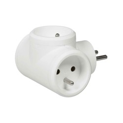 Fiche multiprise 3x2p+t fr laterale blanc | Sanifer