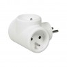 Fiche multiprise 3x2p+t fr laterale blanc | Sanifer