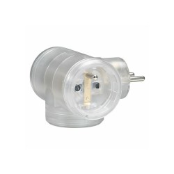 Fiche multiprise 3x2p+t fr laterale transparente