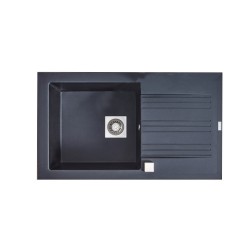 Evier à encastrer 1 bac noir graphite Muscade 86x500x180cm