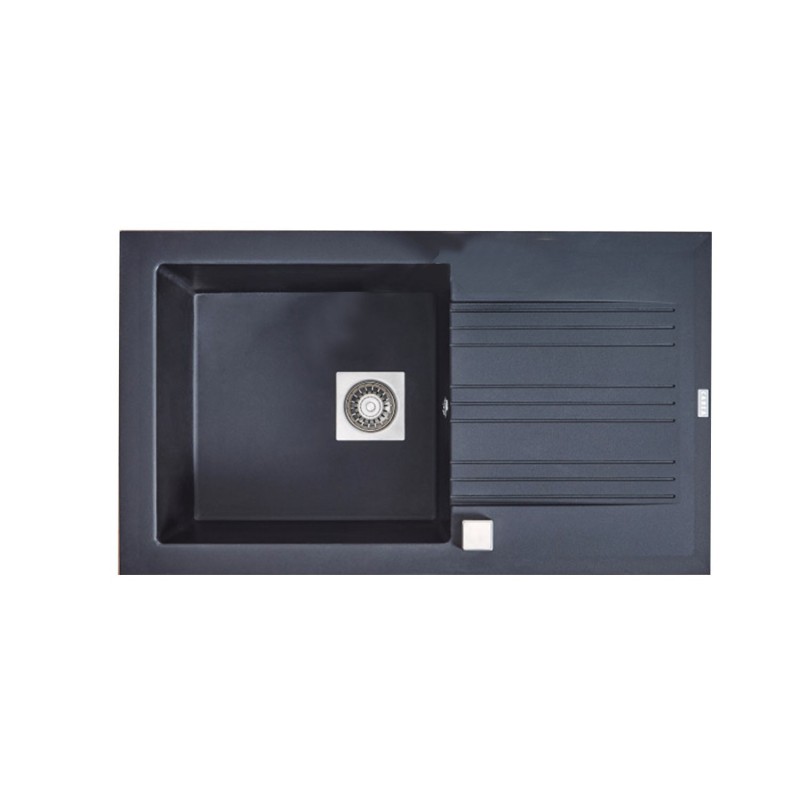 Evier à encastrer 1 bac noir graphite Muscade 86x500x180cm