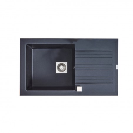 Evier à encastrer 1 bac noir graphite Muscade 86x500x180cm