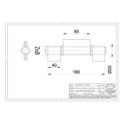 Charnière lourde à souder 180 mm en acier IBFM |Sanifer