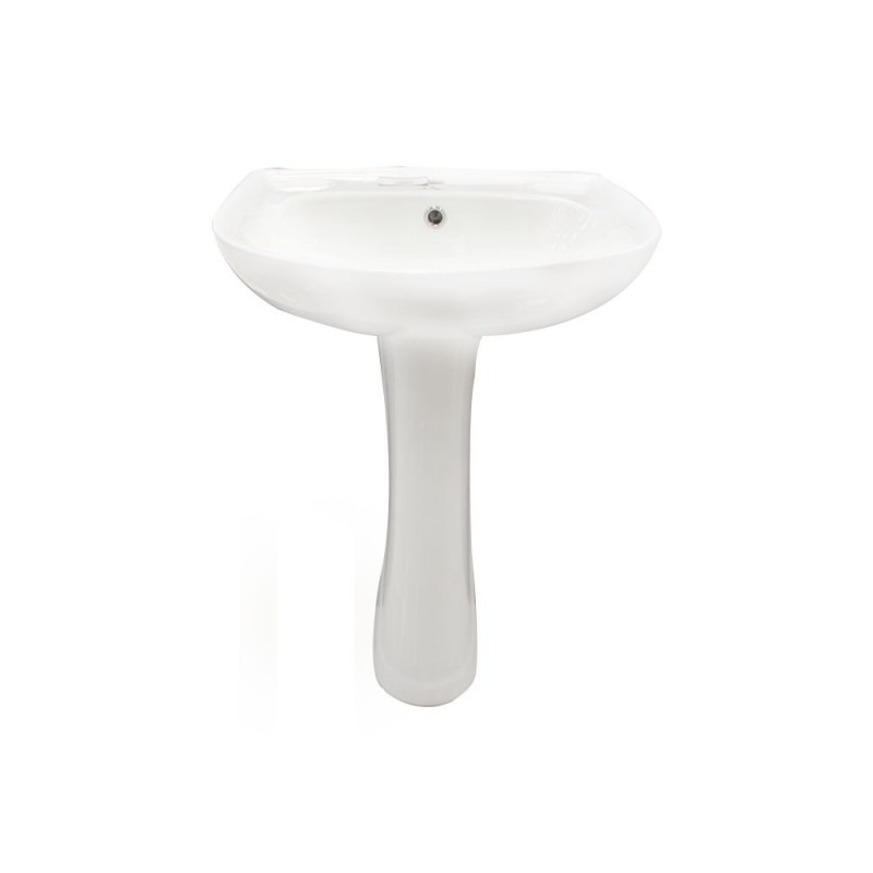 Lavabo à colonne blanc HPB363 55 x 46 cm*