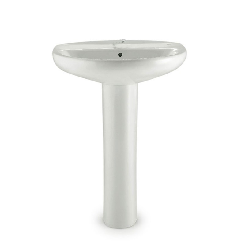 Lavabo blanc à colonne Victoria 650x510 mm