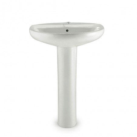 Lavabo blanc à colonne Victoria 650x510 mm