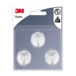 Crochets x3 ovale PM blanc uc6