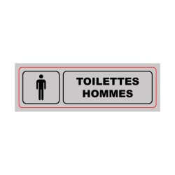 Panneau : TOILETTES HOMMES 170x50mm PVC