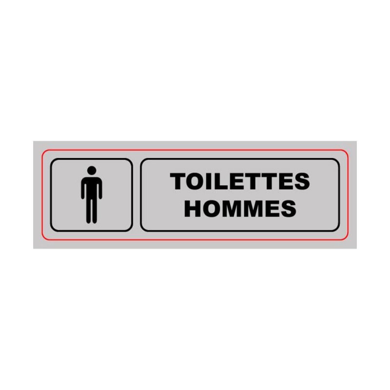 Panneau : TOILETTES HOMMES 170x50mm PVC