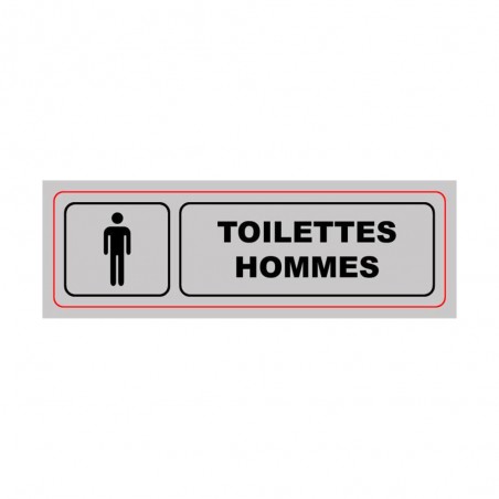 Panneau : TOILETTES HOMMES 170x50mm PVC