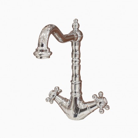 Mélangeur lavabo CLASSIQUE1866 bec rétro Chroméetvidage