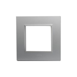 Plaque de finition Bella 43 argent opaque 2 modules