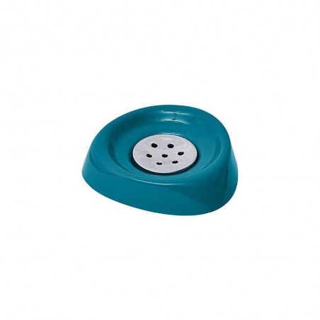 Porte-savon bleu canard PP conique