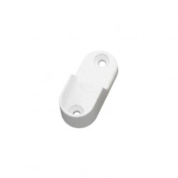 Support tube penderie blanc 30x15