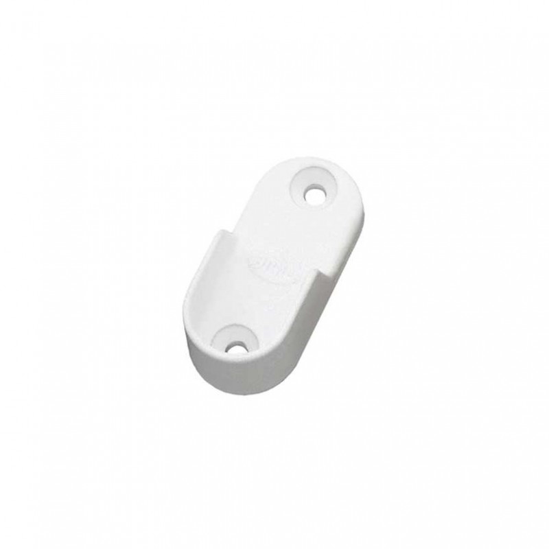 Support tube penderie blanc 30x15