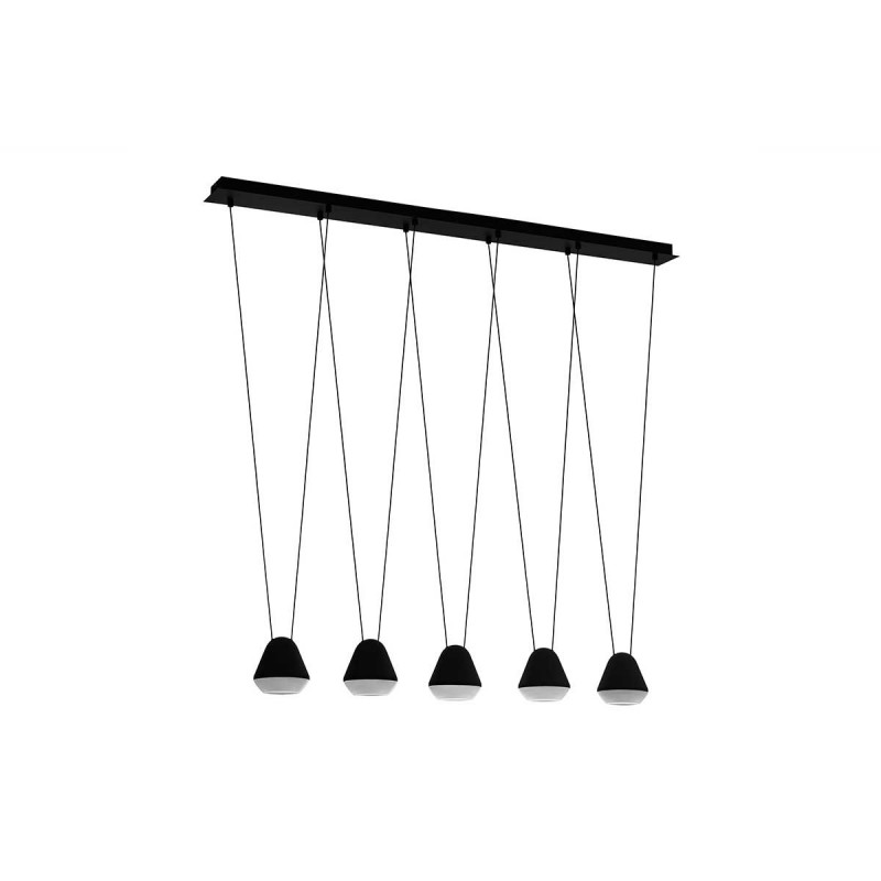 Suspension5*GU10 noir et satiné h1100PALBIETAL1160 220-240v