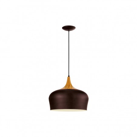 Suspension acier marron cremeOBREON s E27 60W-