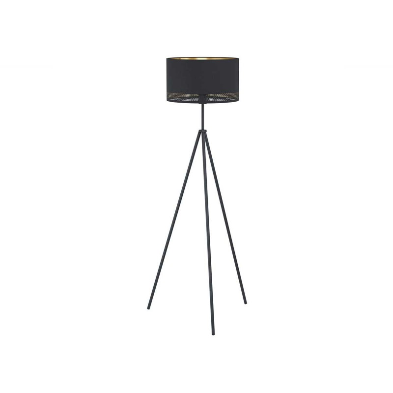 Lampadaire dintérieur en tissu noir et or Esteperra 40w 1.40cm