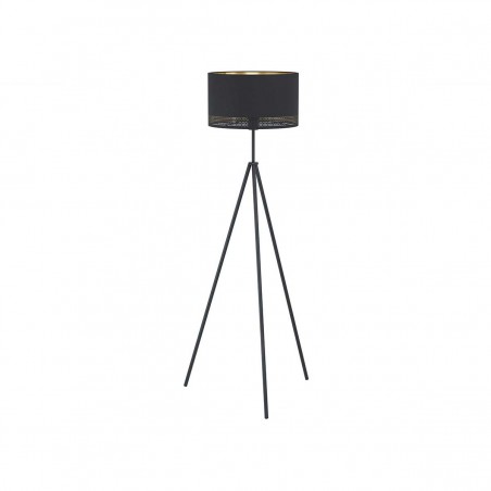 Lampadaire dintérieur en tissu noir et or Esteperra 40w 1.40cm