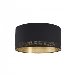 Plafonnier en tissu noir et or Esteperra 40w