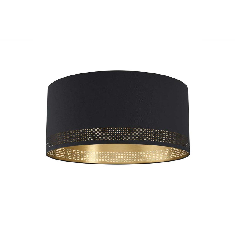 Plafonnier en tissu noir et or Esteperra 40w