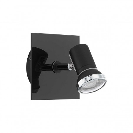 Spot mural Tamara 1 3.3W noir et chromé