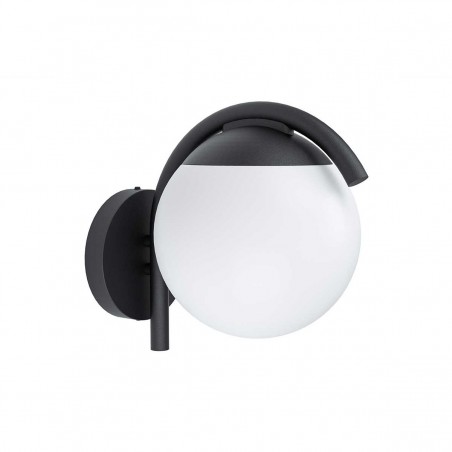 Applique murale PRATA acier-noir E27 28W max h260xl200 IP44