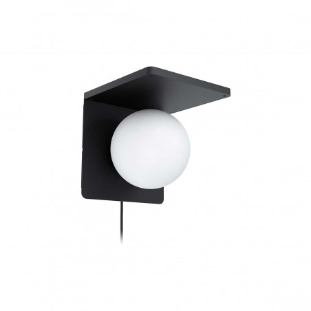 Applique en alu noir avec fonctionnalité et chargeur inclusCIGLIE E14 40W L180 H180