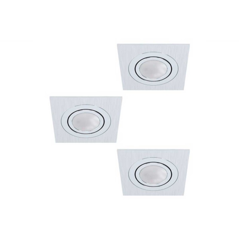 Spot encastrable carré GU10 5W 95x95 Ø75mm Areitio