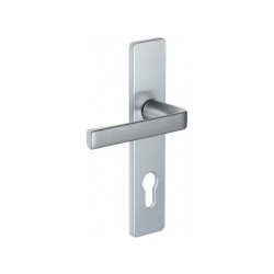 Poignée de porte KAZA 165mm clé L anodinox