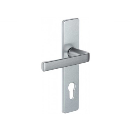 Poignée de porte KAZA 165mm clé L anodinox