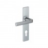 Poignée de porte KAZA 165mm clé Cylindre anodinox